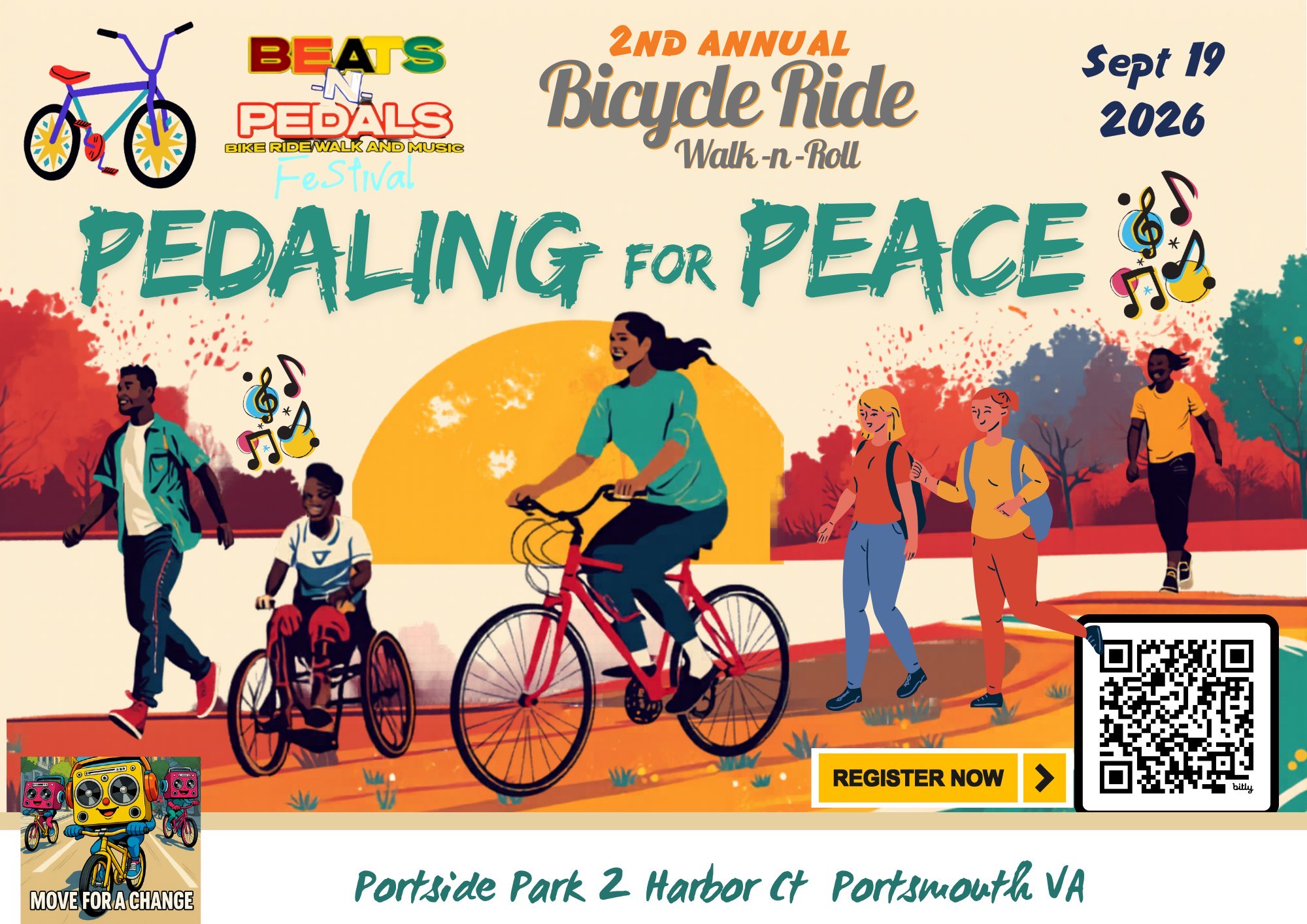 Pedaling for Peace flyer